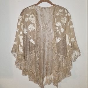 Vintage Spencer Alexis Silk Blend Lace Cardigan